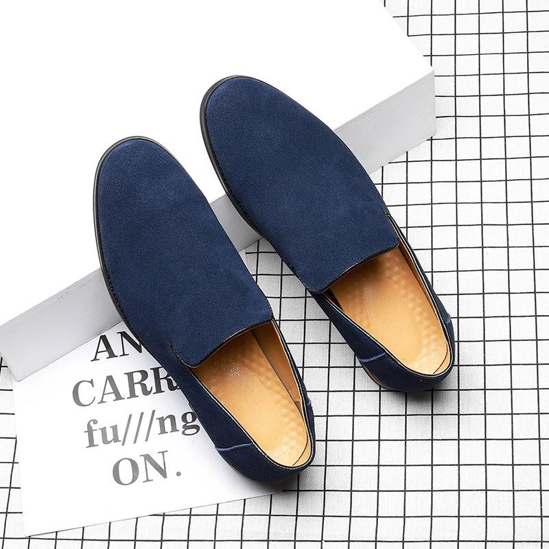 Loafers Men'S Pointed Men'S Leather Shoes Trendy Men'S Shoes Turning Fur Night Game One Pedal Trendy Shoes A0706-G