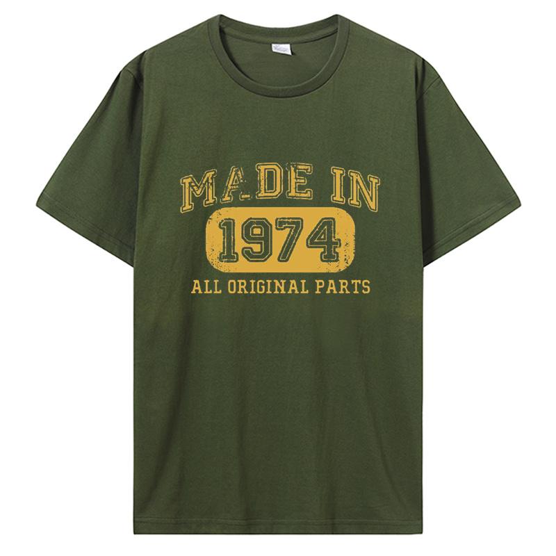 Old Vintage 1974 Birthday Men Women T-Shirt Wife Husband B-Day Presents Sayings Quote Graphic Clothing Oversized Tshirt