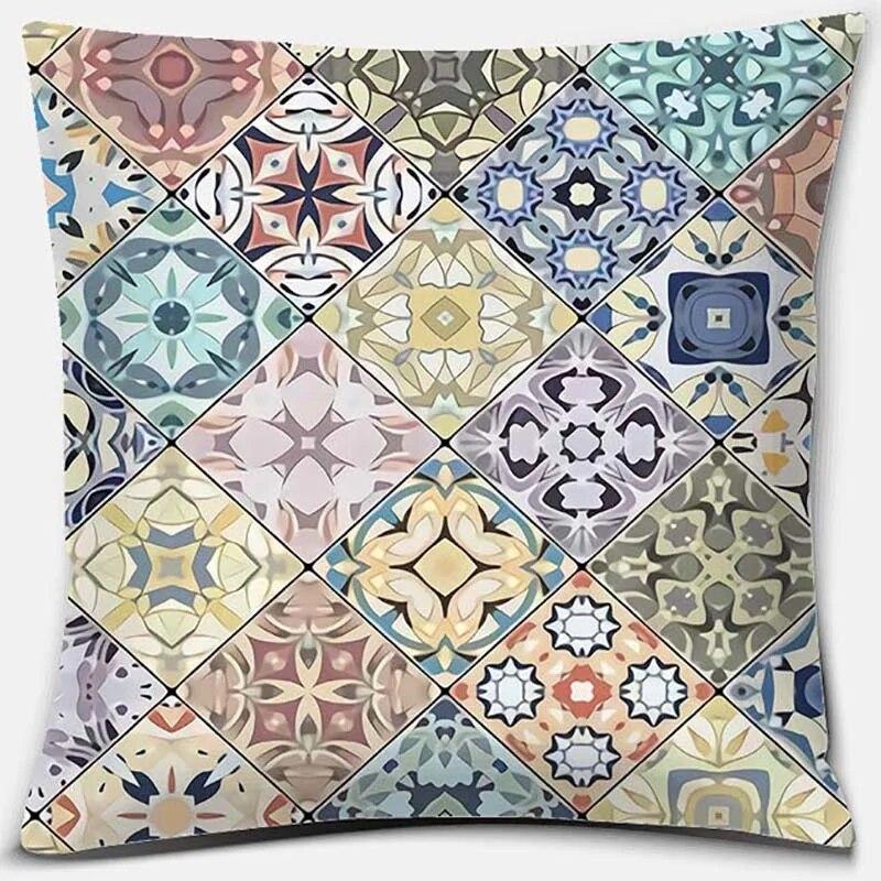 Mandala Series Pattern Pillowcase Square  Home Office Furnishing