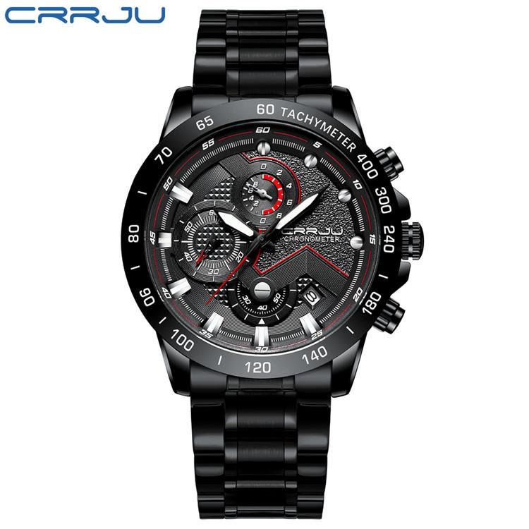 

CRRJU-2280 Новые мужские спортивные часы Модные многофункциональные деловые часы из нержавеющей стали с шестью контактами
