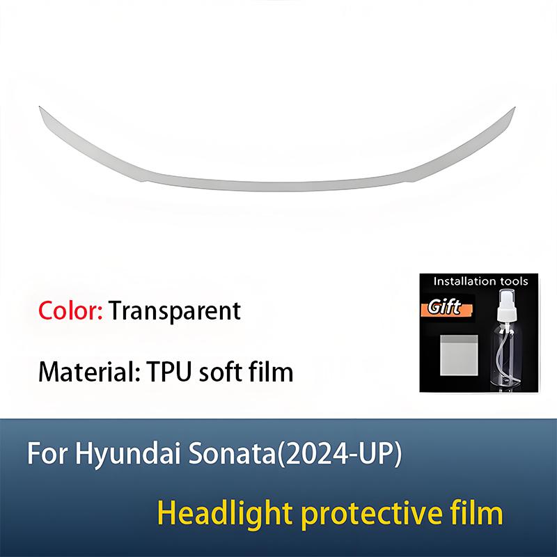 Suitable for Hyundai Sonata 2024-2025 transparent TPU car headlight protective film, scratch resistant and UV resistant film