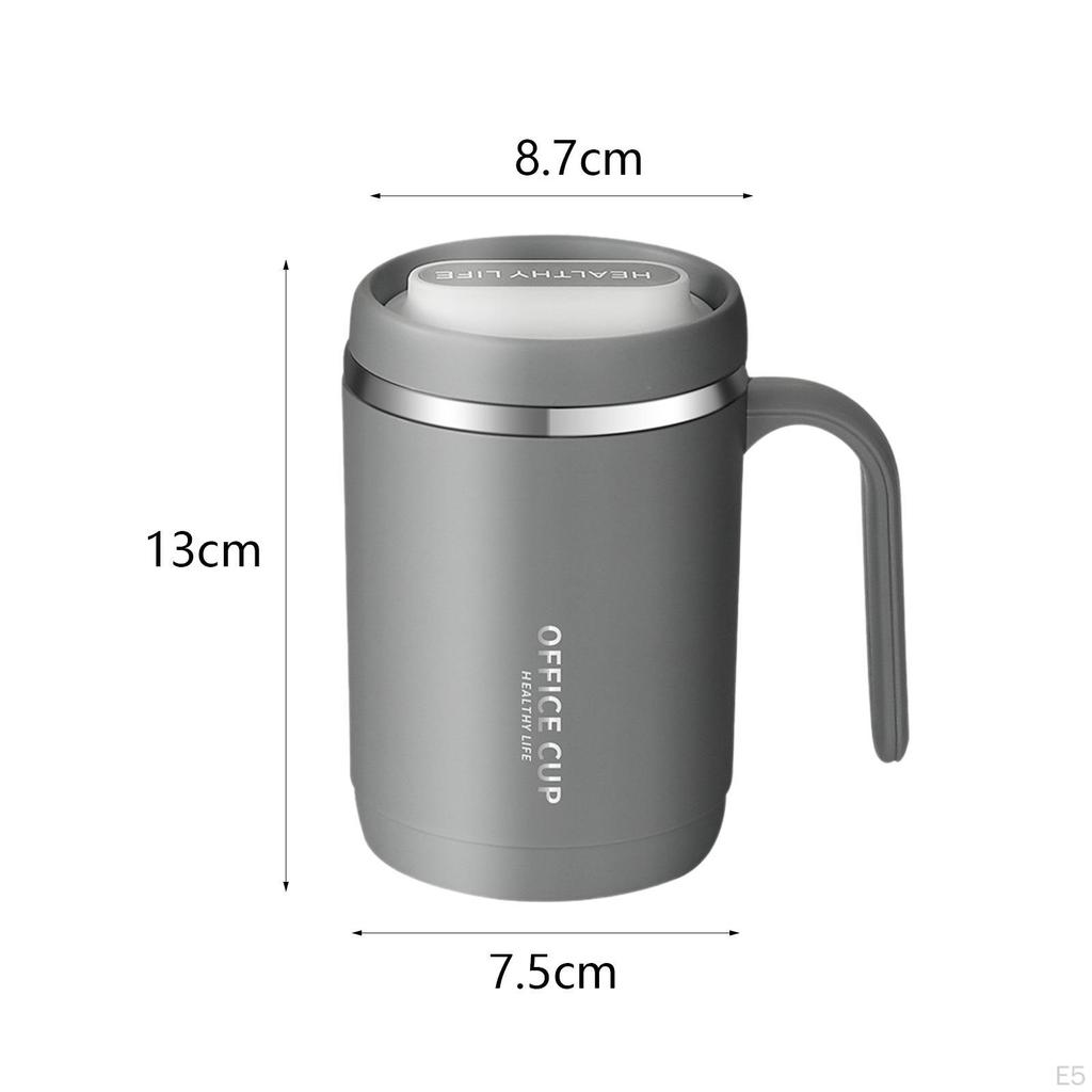 Insulated Cup Car Water Drinking with Lid Large Capacity Stainless Steel Thermal Coffee