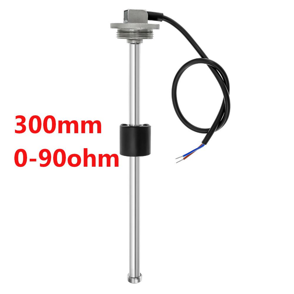 Customized Marine Boat Gauge 52MM Fuel Level Gauge 0-90 Ohm With Red LED For A3 A5 Liquid Level Sensor 150 200 225 250 275 500mm