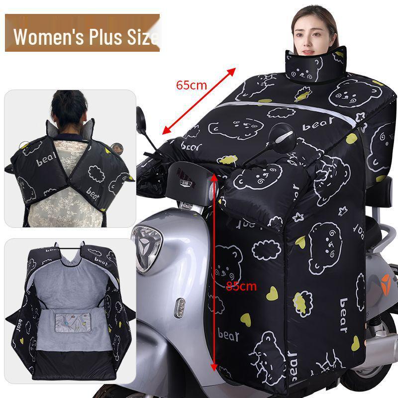 Extra großer, fleecegefütterter, winddichter und wasserdichter Winterschutz für Dreirad/Motorrad