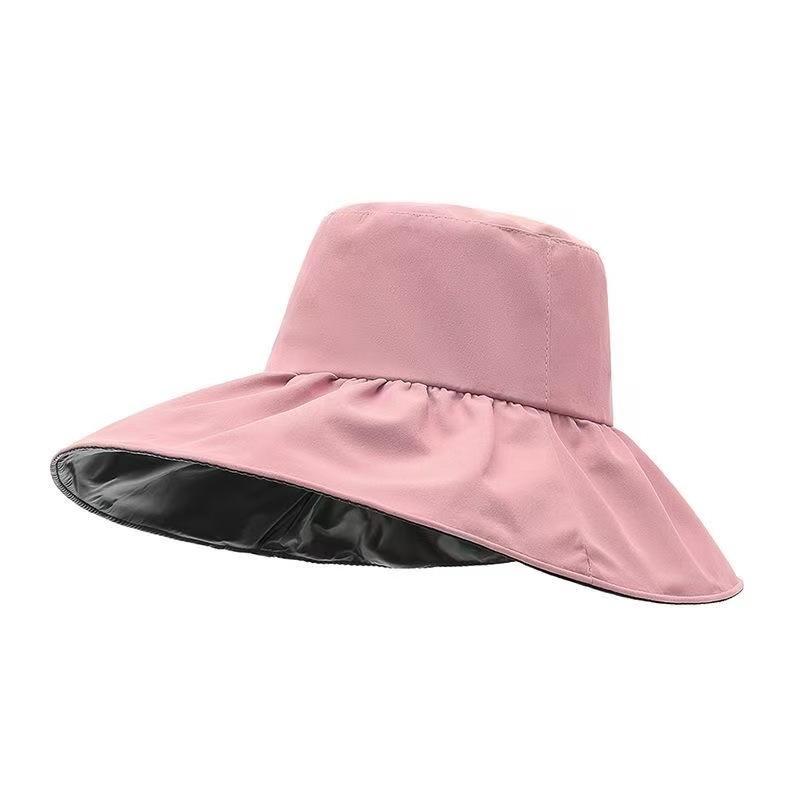 New fisherman's visor, versatile outdoor sun hat, large brim, small face, sun protection, women's hat