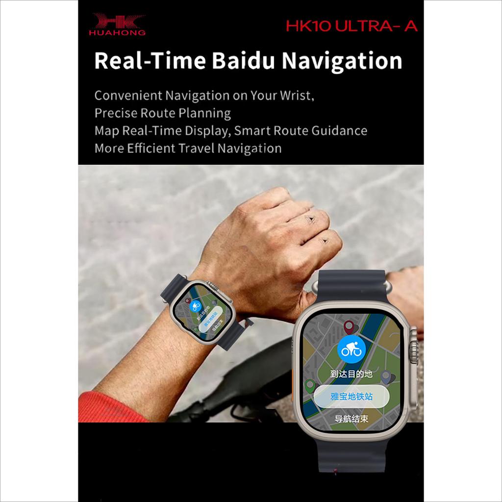 2024 Nové chytré hodinky HK10 ULTRA-A Amoled Screen Místní hudební album NFC TWS chytré hodinky pro muže a ženy