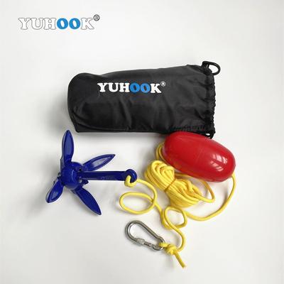 YUHOOK Folding Aluminum Anchor for Inflatable Boats, Dinghies, Kayaks, Assault Boats, and Fishing Boats.