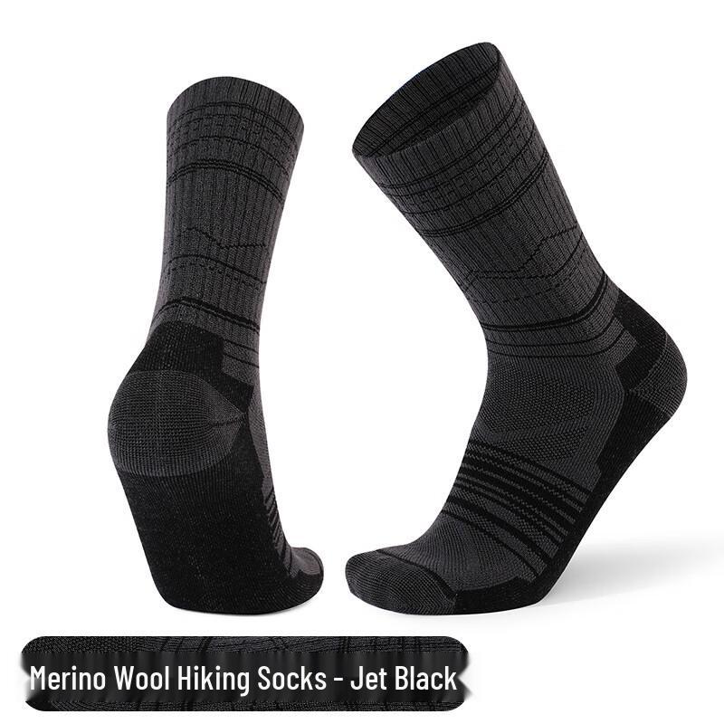 Men's Merino Wool Mid-Calf Hiking Socks (5 Pairs)