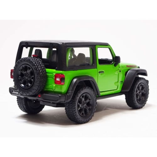 Kinsmart Jeep Wrangler Rubicon Green Hardtop 1/34 Scale Diecast Car KT5412B