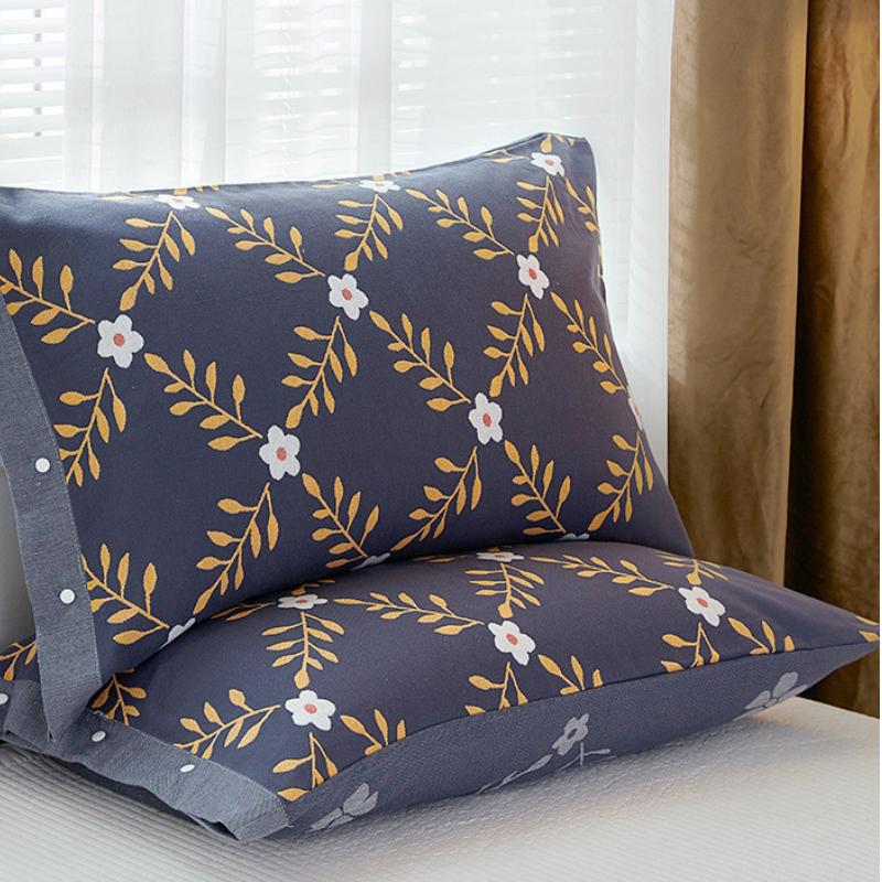 Gauze Pillowcase, All Cotton Soft, Breathable, Sweat Absorbing Pillowcase, All Season Universal Pillowcase (Without Core)