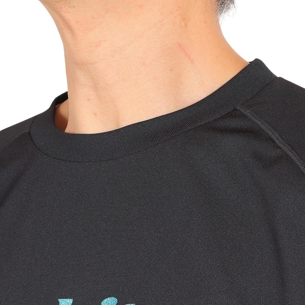 Volleyball Wear Long Sleeve 3121JG44400 Quick Drying X [Phiten] T-Shirt BK/SX (Black Sax/S/Men's, Ladies')