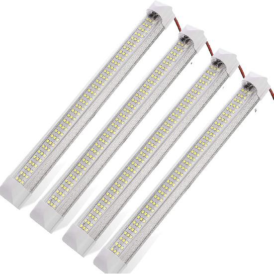 12 Volt LED Lights Bar, Warm White 3000K 13.4 Inch 99 LED 5W 500 Lumens, LED Car Interior Light Strip with Switch for RV Van Boat Trailer Camper,