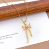 Necklace New Ribbon Bow Necklace Accessories Women's ins Style Niche Design Sense Fashion Versatile Clavicle Chain Women
