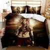 Woman Warrior Bedding Set,Girl Armor Arrow Exotic Style War Theme Kids Teens Adults Comforter Cover King Polyester Duvet Cover