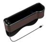 Nuova Scatola Portaoggetti per Fessure Auto con 2 Caricabatterie USB LED Colorato Tasca a Fessura per Fessura Sedile Organizzatore Sedile Porta Carte Telefono Bottiglia Porta Bicchieri