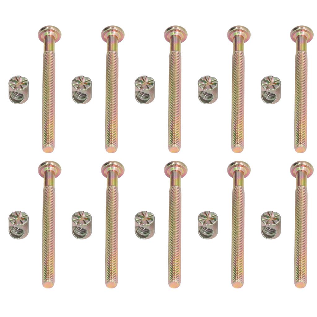 10 Sets Baby Bed Crib Screw M6 Galvanized Stainless Steel Hex Socket Head Cap Screws Hardware Kit