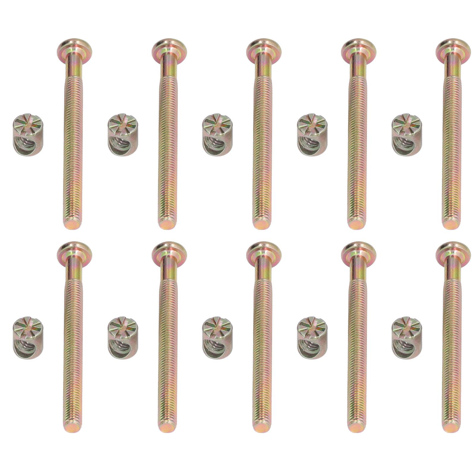 

10 комплектов Винты для детской кроватки M6 Оцинкованная нержавеющая сталь Винты с шестигранной головкой и внутренним шестигранником Комплект метизов