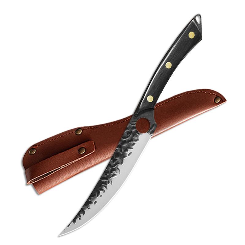 Forged Butcher Knife Kitchen Paring Boning Knife Handmade Utility Meat Cleaver Chef Filleting Knife Outdoors Fishing Knife