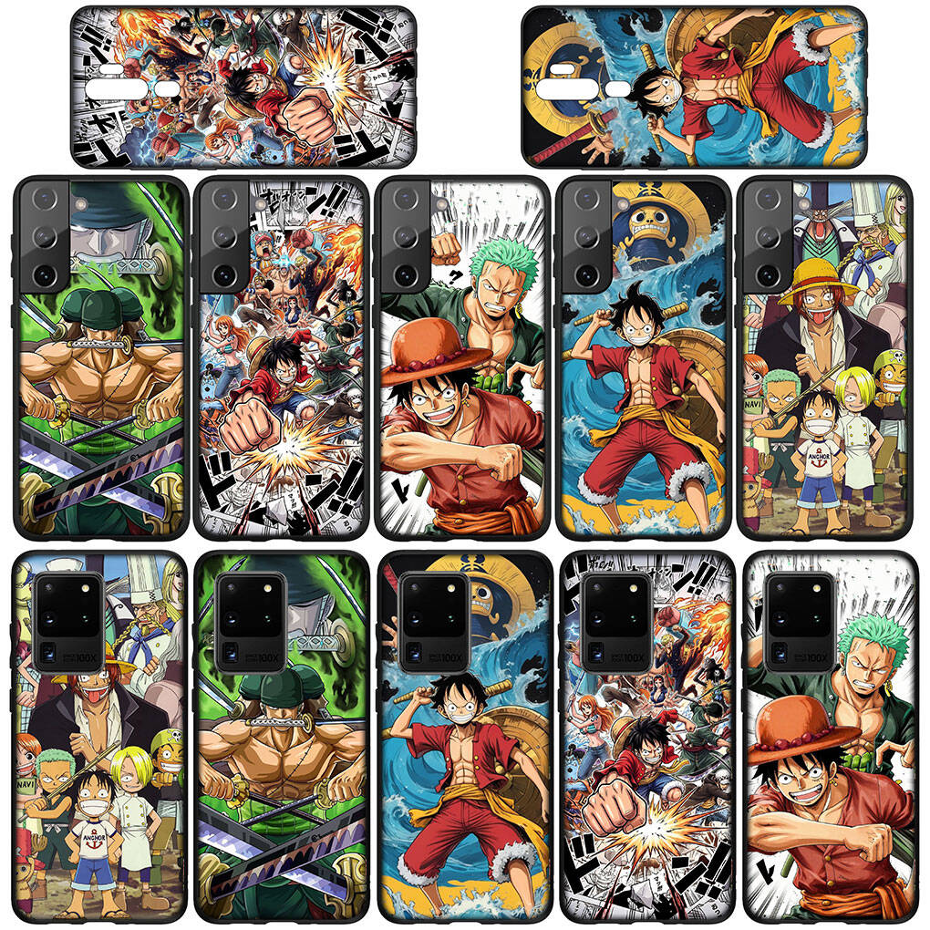 Phone Case for Samsung Galaxy S25 S23 S24 Ultra FE Plus A05 A06 A15 A16 A36 A37 A35 A54 A55 A56 A57 A25 A26 A53 Zoro Cute One Luffy Pieces Sanji Cover