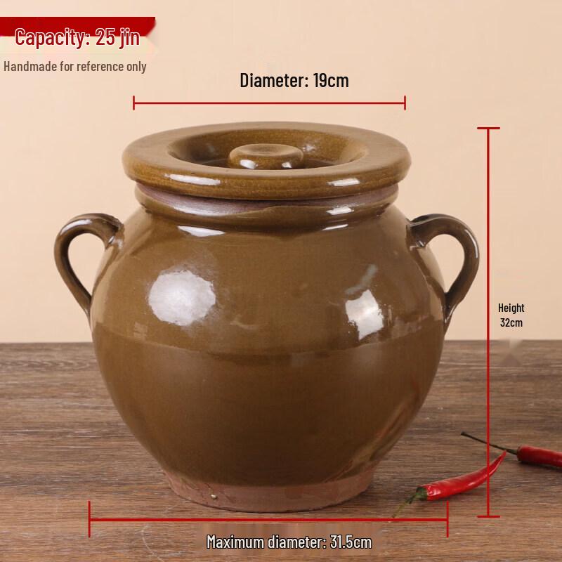 Traditional Ceramic Rice Wine Fermentation Jar