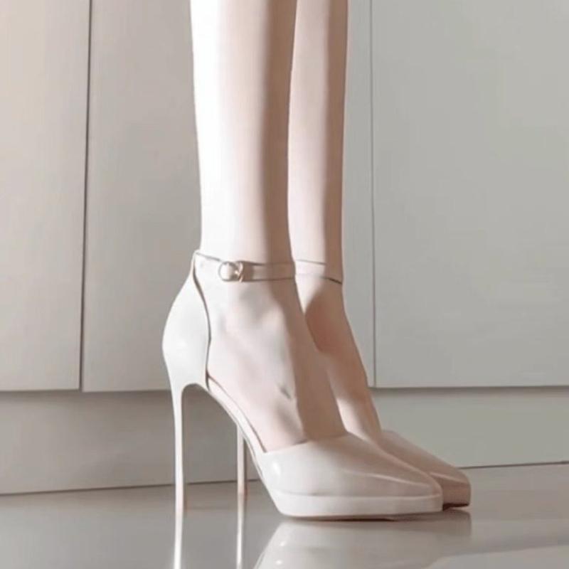 

Sexy Lady One-Strap Hollow High Heels Sandals Pointed Toe Thin Heel Waterproof Platform High Heels Elegant Chic Shoes 35 хаки