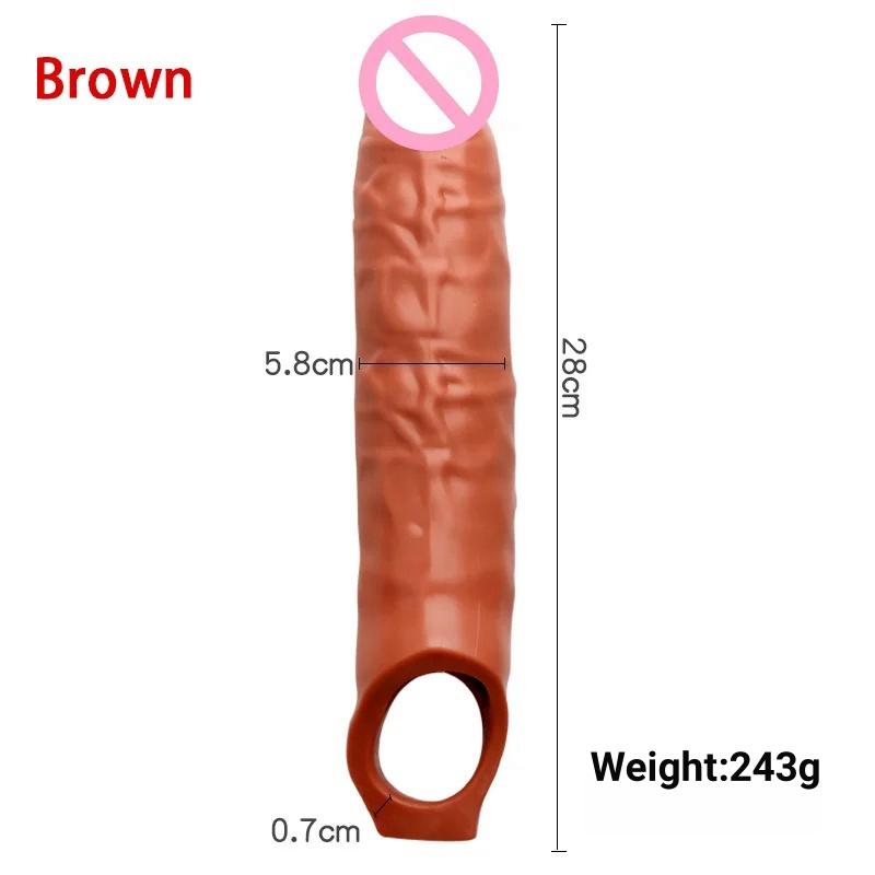 XXL 28cm Penishülle für Männer Penisvergrößerung Produkt Extender Hülle Silikon Sex Werkzeug Spielzeug Capa Peniana Dildo Hombre Funda Big Pene