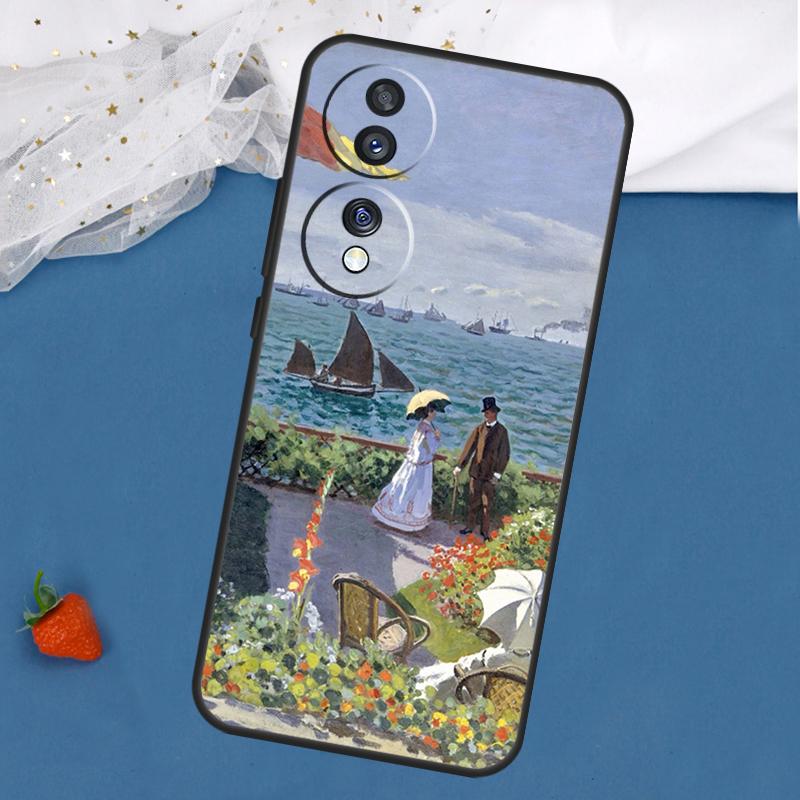 

Клод Моне Сад Мост с Лилиями Чехол Для Honor Magic 8 7 5 6 Lite 400 200 Pro 50 70 90 X8c X8b X9a X9b X9c X9d Win RT Обложка Honor 50