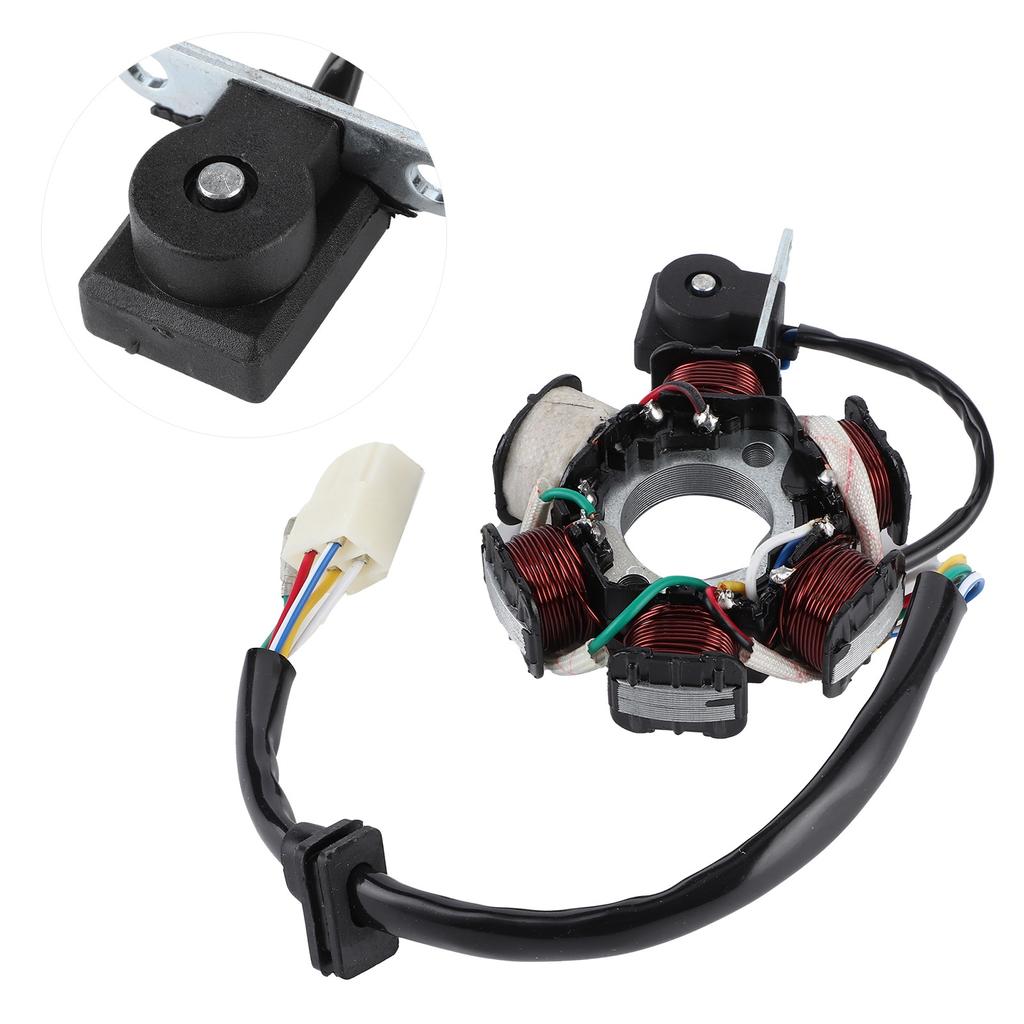 GY6 C110‑6 Magneto Stator Coil Replacement Parts Accessory for Dirt Bike (Single Yellow AC)