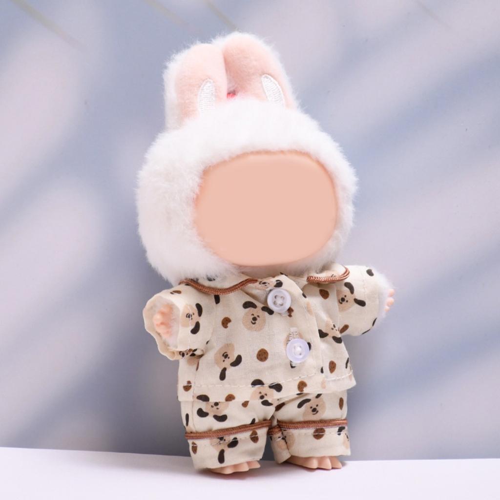 Oblečení + Kalhoty Štěně Pyžamový Set 17cm Kreativní Oblékání Dvoudílné Doplňky pro Panenky (Panenka není součástí dodávky)