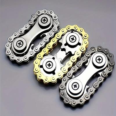 Piñones volante dedo Gyro Fidget Spinner antiestrés ansiedad cadenas de bicicleta de Metal EDC Spinner Fidget juguetes para niños adultos