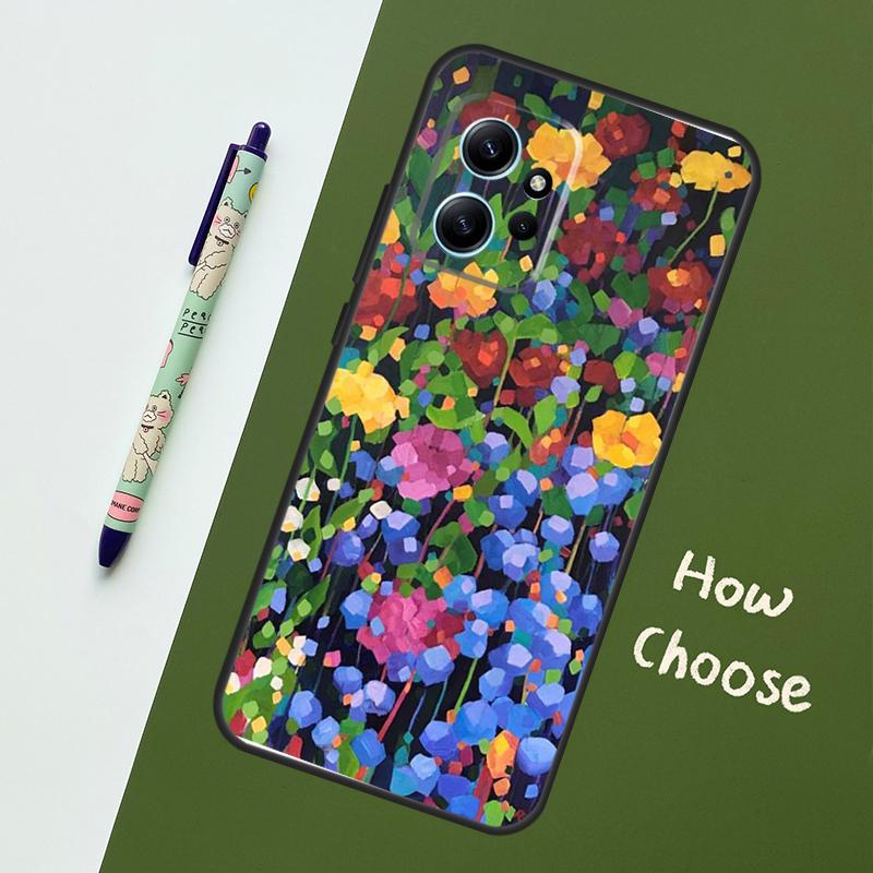 Buntes Blumenmalerei Kunstetui Für Xiaomi Redmi Note 13 10 11 12 14 15 Pro Plus Hülle Für Redmi 15C 15 14C 10C 12C 13C