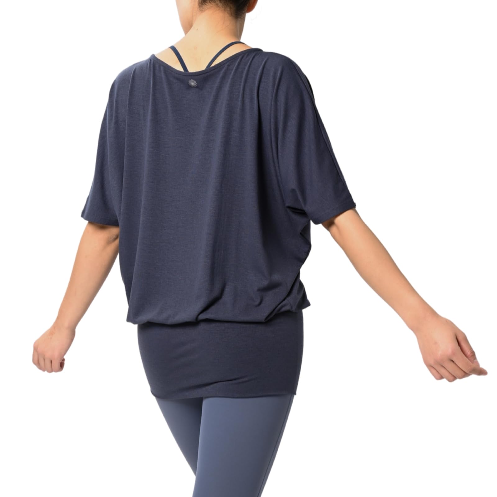

Machikaada Yoga Long Stylish and Cute for Yoga and Fitness Women s Top, Flattering, Length, (Size M, Steel)