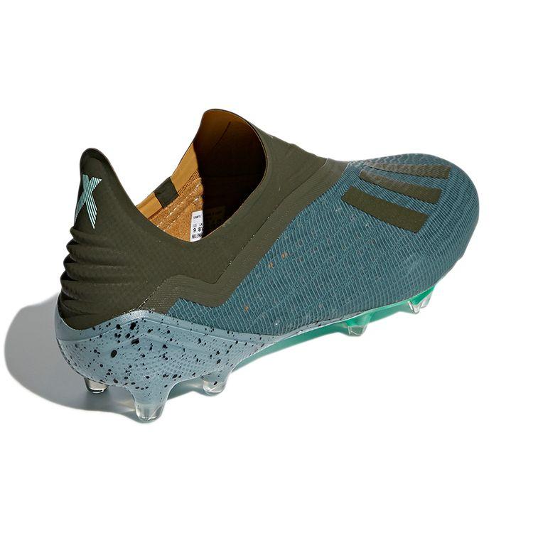 Adidas X 18+ Sports Comfort FG (Rubber Long Stud) Non-Slip Wear-Resistant Football Shoes Men Football Shoes Army-Green DB2216