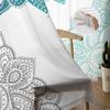 Mandala Farbverlauf Bohemian Blume Transluzente Vorhänge ideal für Wohnzimmerdekoration Fensteröffnung Vorhang Küchenbereich Tüll Voile Organza Vorhänge