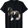Black Gypsy Vanner Horse Lover Riding Equestrian T-Shirt