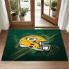 Green Bay Packers Design Kristall-Samt Teppich Weiche Dekorationsmatte für Schlafzimmer Eingang
