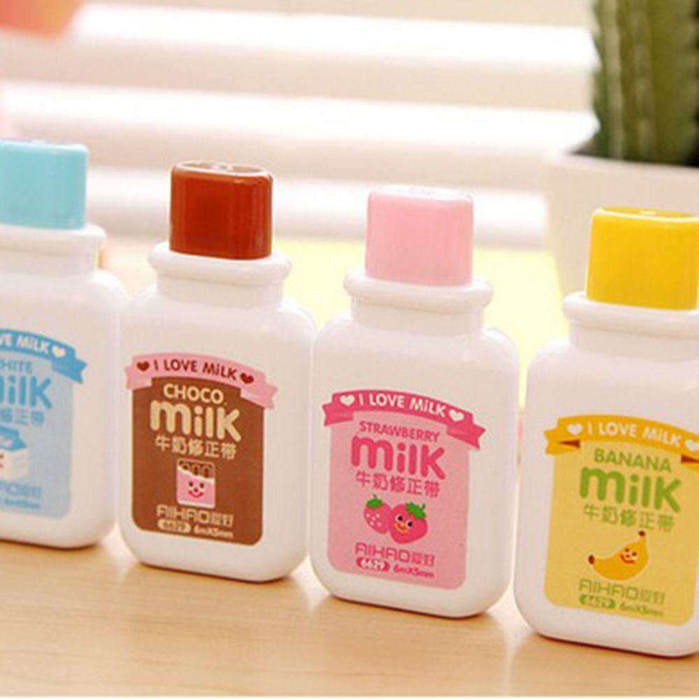

Корректирующая лента, канцелярские принадлежности, мультяшный стиль бутылки молока, офисные и школьные принадлежности