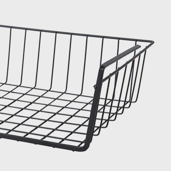 Multipurpose Hanging Iron Wire Basket Kitchen Organizer Cabinets Desks Storage Basket Rack L/M