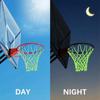1 Pcs Nightlight Basketball Net Nylon Glowing Basketball Hoop Rim Net 12 Loops Standard Size Glowing Basketball Net Sun Powered