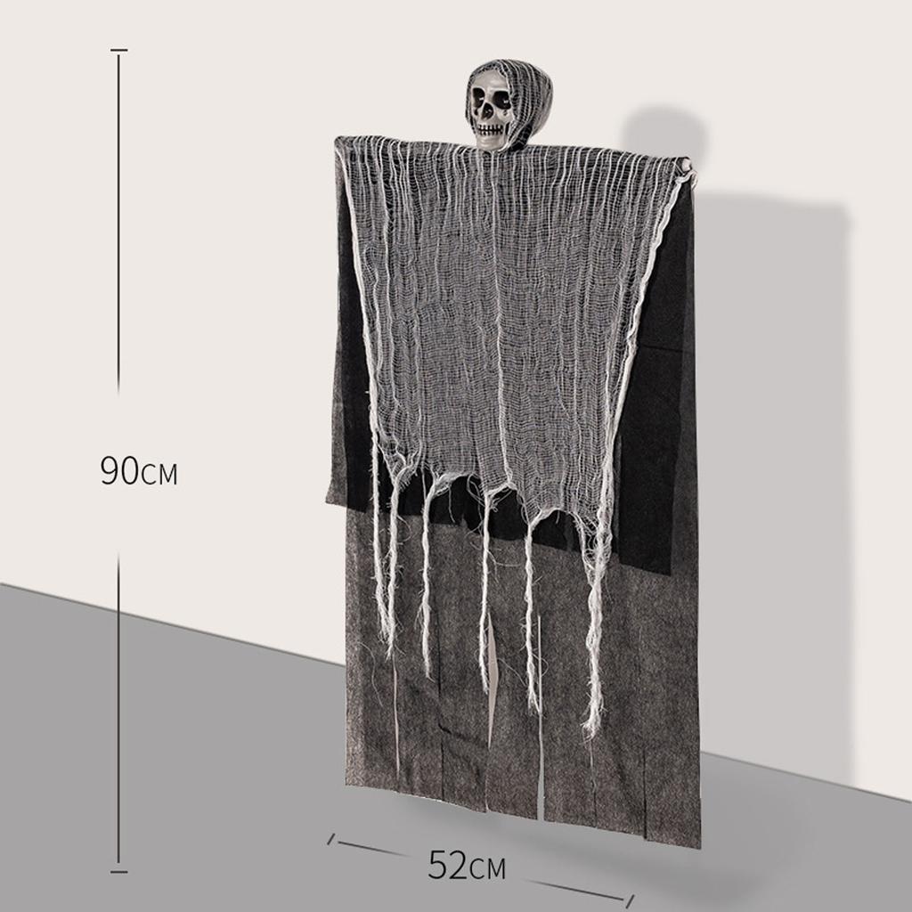 Realistic Skeleton Cloth Hanging Decoration For Halloween Yard Party Outdoor Scary Ghost Scene Setup With Durable Plastic Fabric Material