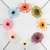6 Bundles Artificial Gerbera Flowers with Stems Fake Wildflower Bouquet for Wedding Party Table Centerpiece Indoor Home Vase Decor Floral Arrangement