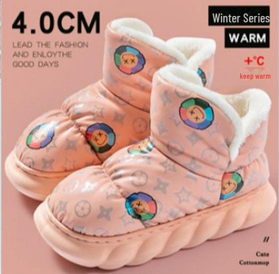 

Женские тапочки из плюша и хлопка на толстой подошве, универсальные и теплые для зимы 2024 года 40-41 fits 39-40