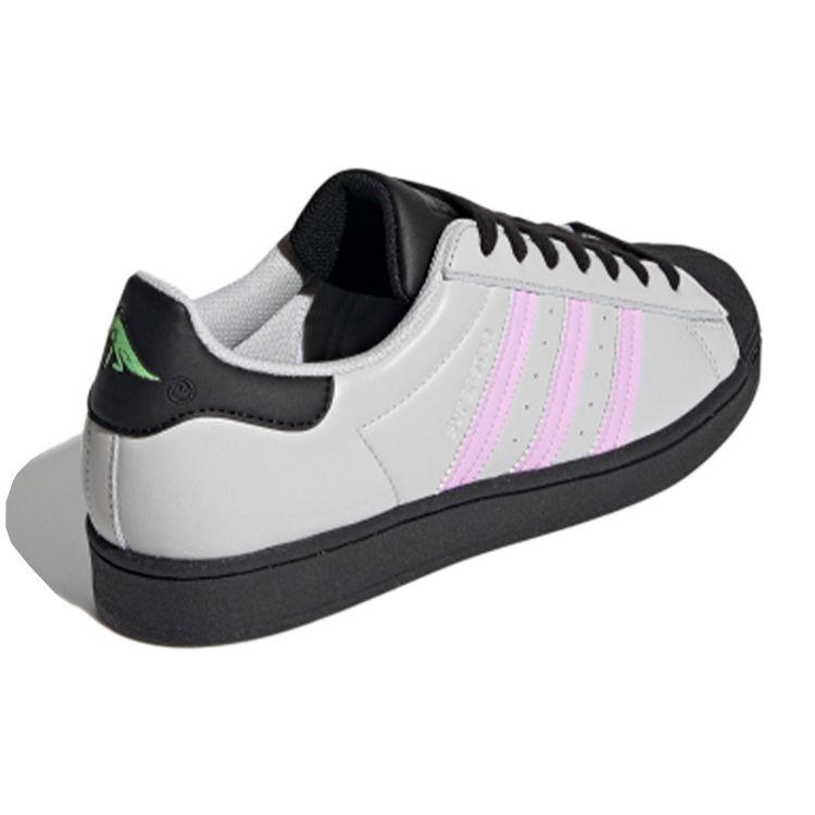 Adidas Superstar Grau Schwarz Lila Unisex Sneaker Grau-One Core-Black FY5822