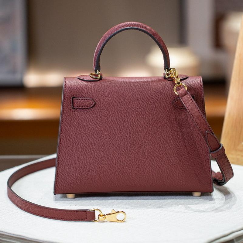 2025 New Genuine Leather Women's Bag EP Palm Pattern 19+22+25 Leather Kai Li+Fashion Handheld Single Shoulder Crossbody Bag