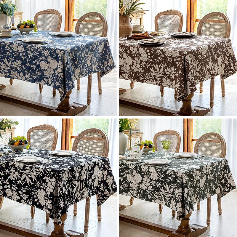 Retro Style Jacquard Table Cloth Home Restaurant Table Decoration Tea Table TV Cabinet Kitchen Cabinet Dust-Proof Home Decorate