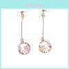 Sakura Cherry Blossom Earrings With Geometric Alloy Design For Women