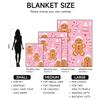 Christmas Gingerbread Flannel Blanket, Multi-purpose Camping Nap Blanket Bed Sofa Bedding Home Decoration Halloween Christmas