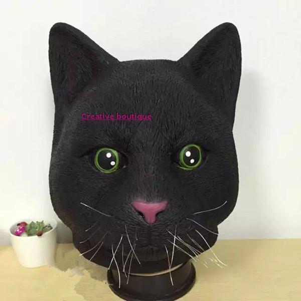 

Cute and Adorable Black Big-Faced Cat Headgear Black Cat Mask Children s Masks School Show Performance Activities Early Education Animals Black Cat