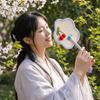 Vintage Portable Fan Flower Shaped Cooling Fan Creative Straw Fan  Home Decor