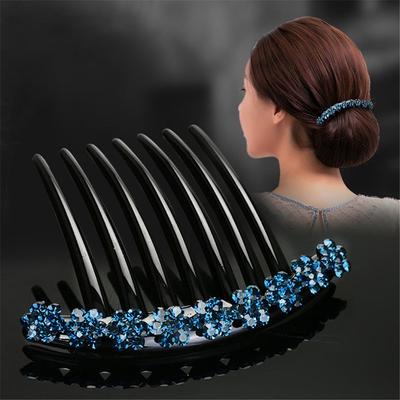 Fold Wrap Teeth Hair Clip Bridal Headpieces Hairpins Rhinestone Hair Combs Crystal Hair Bun Maker